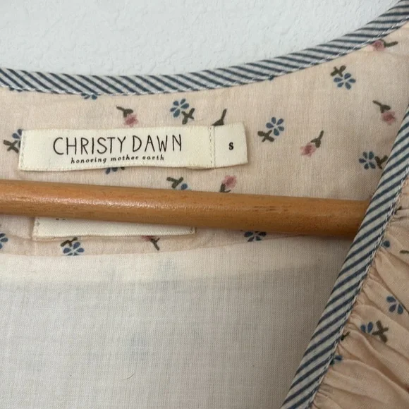 Christy Dawn 🌼 Kori Cotton Dress in Daffodil Cream Floral Maxi Midi Dress (S) - Picture 6 of 7